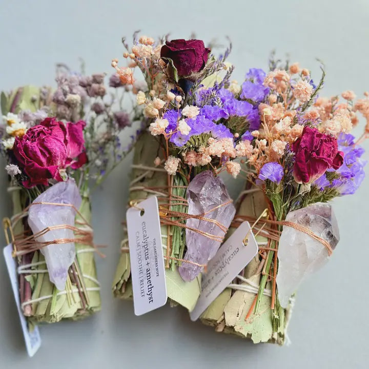 Eucalyptus + Amethyst Wand