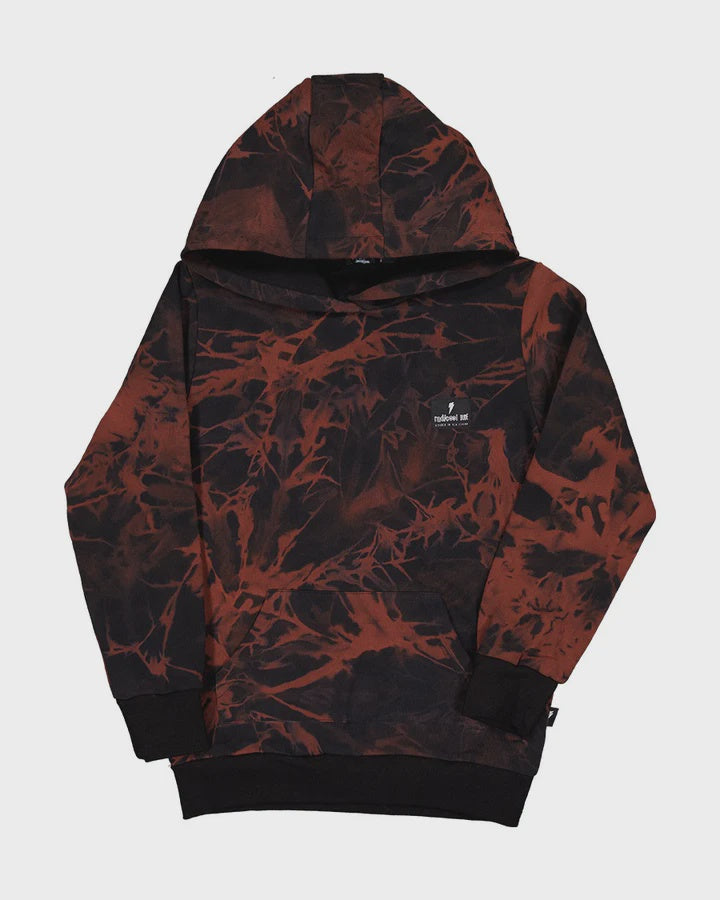 Radicool Dude Black & Rust Tie Dye Pocket Hood