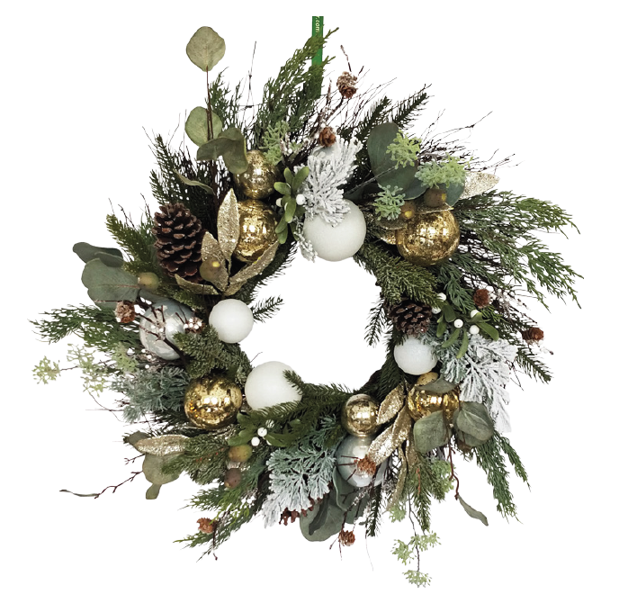 Eucalypt Wreath Gold 66cm