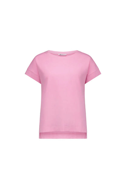 Vassalli Drop Sleeve Top with Stepped Hem