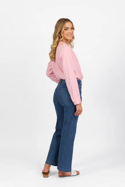 Vassalli - Wide Leg Full Length Jean - True Blue