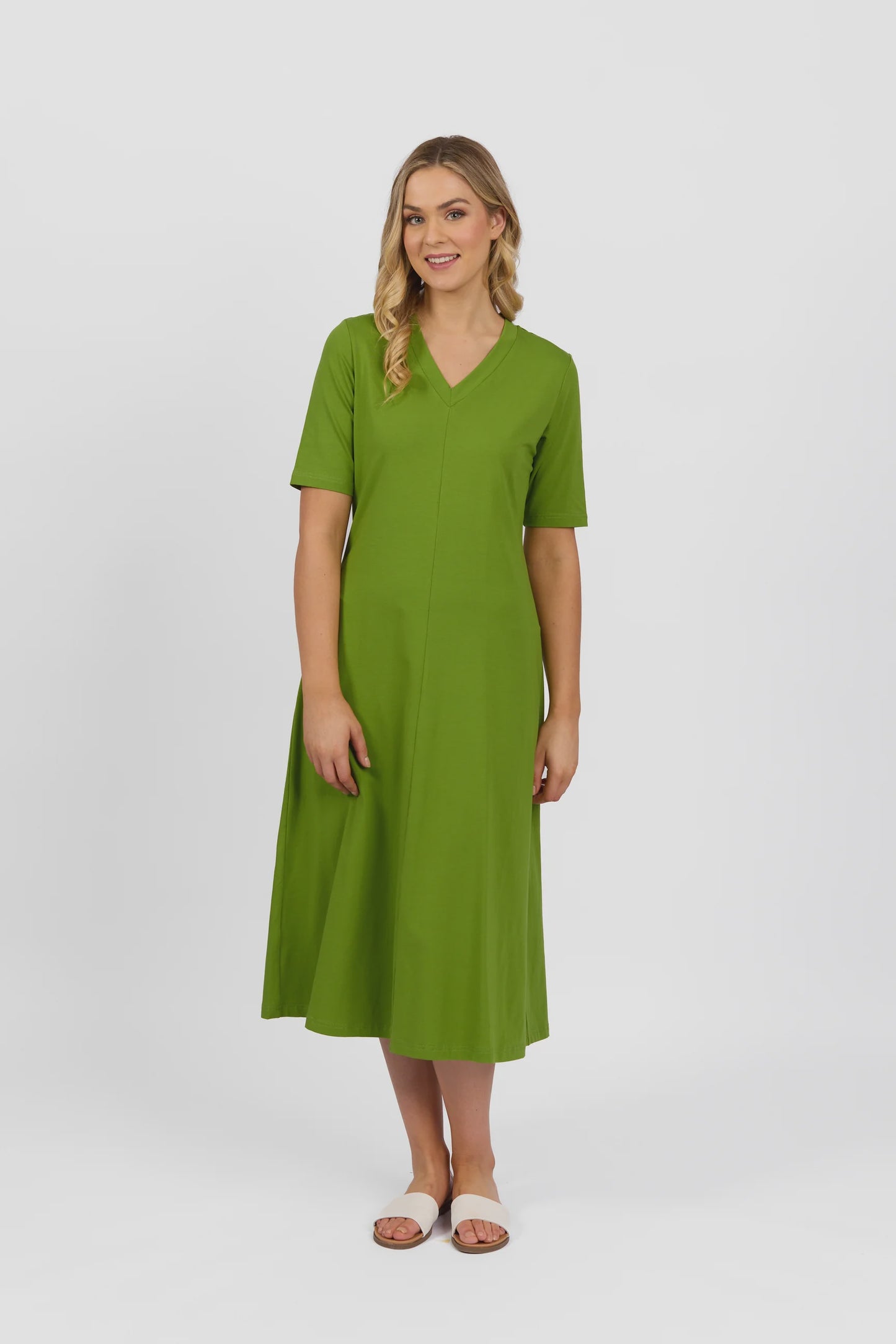 Vassalli Short Sleeve A Line Knit Dress