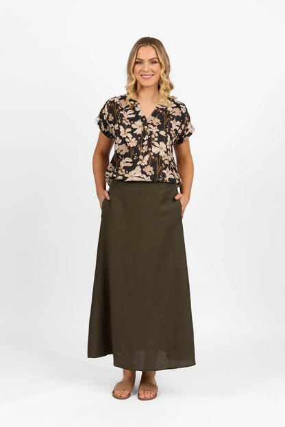 Vassalli Pull On Long Skirt