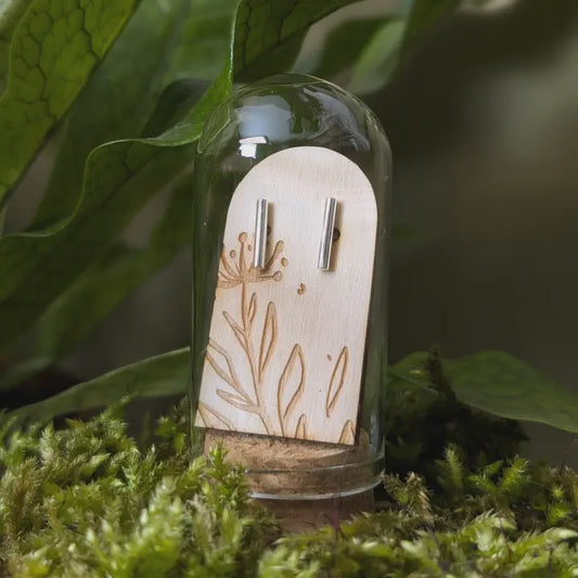 Bar Sterling Silver Studs