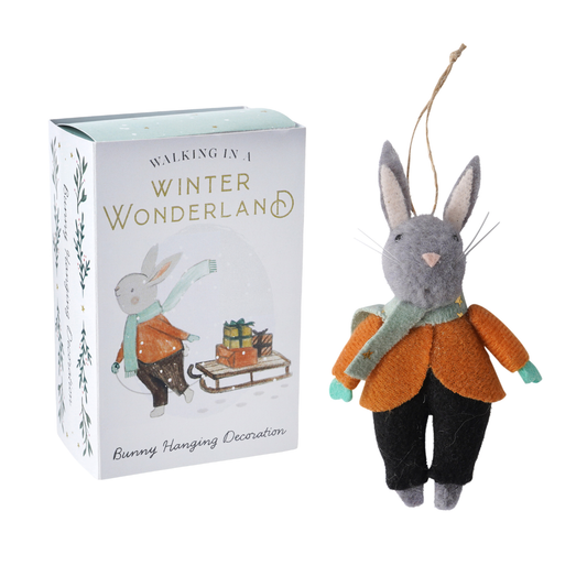 Walking in a winter wonderland - Bunny Christmas Decoration