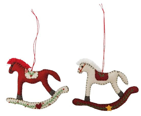 Christmas Horse Fabric Hanging Decoration