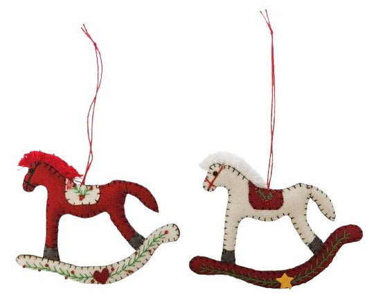 Christmas Horse Fabric Hanging Decoration