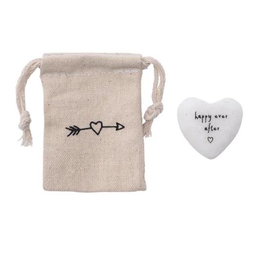 Sentiment Heart Stones in Bag