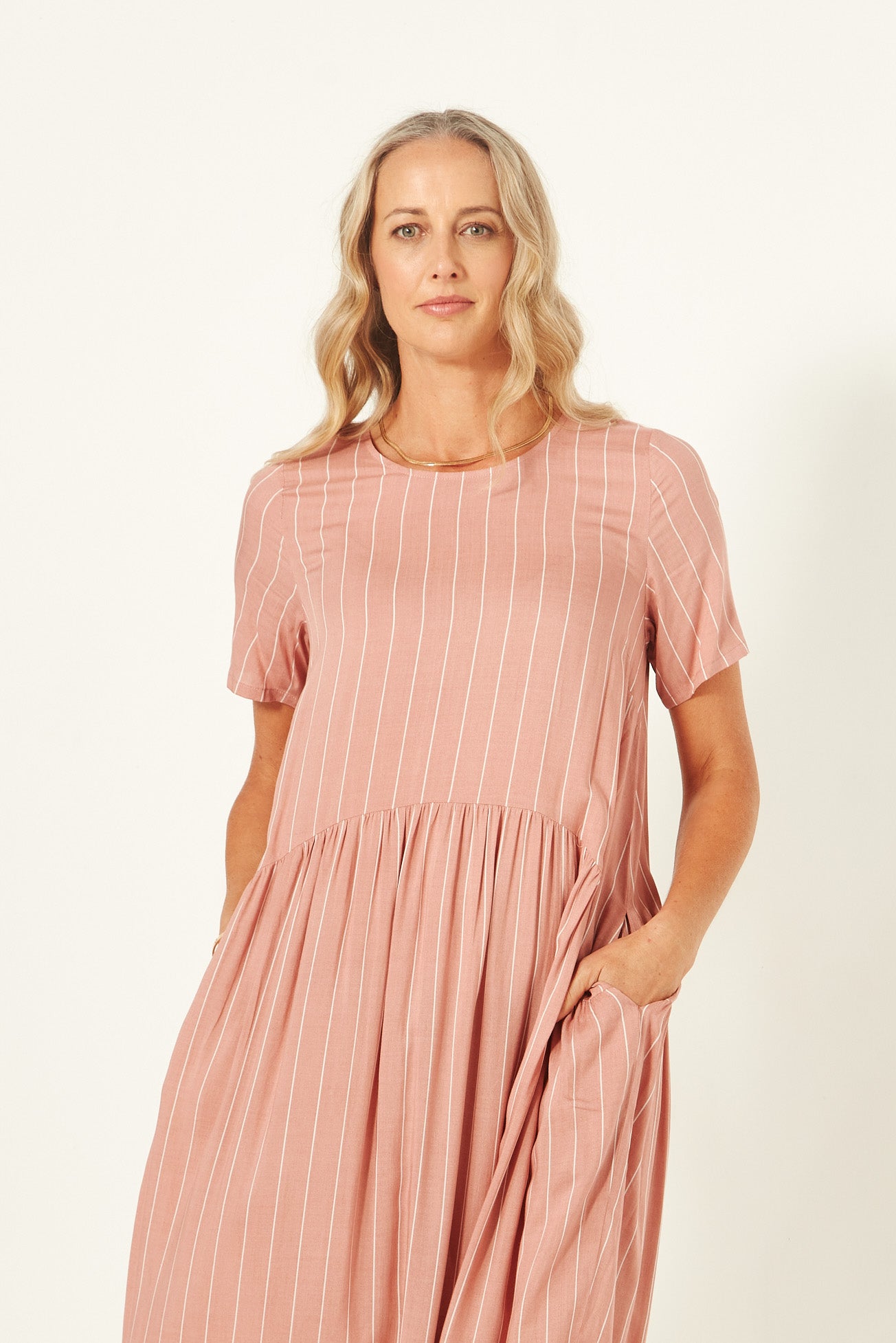 Lemon Tree Design Ltd - Monroe Dress - Nude Stripe