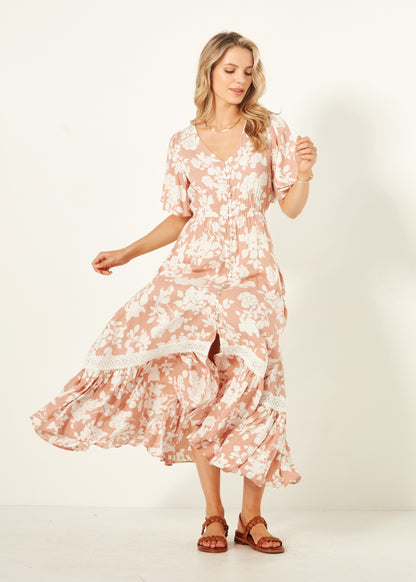 Lemon Tree Design Ltd - JolanderDress - Nude Floral