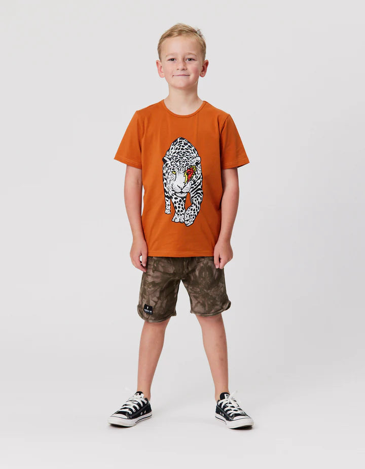 Radicool Kids Bolt Leopard Tee Rust