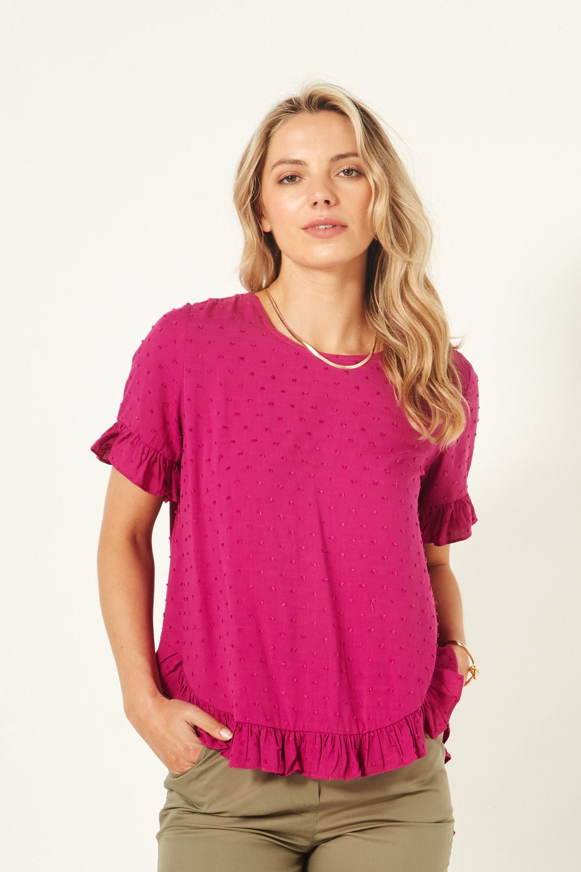 Lemon Tree - Madelaine Top in Berry