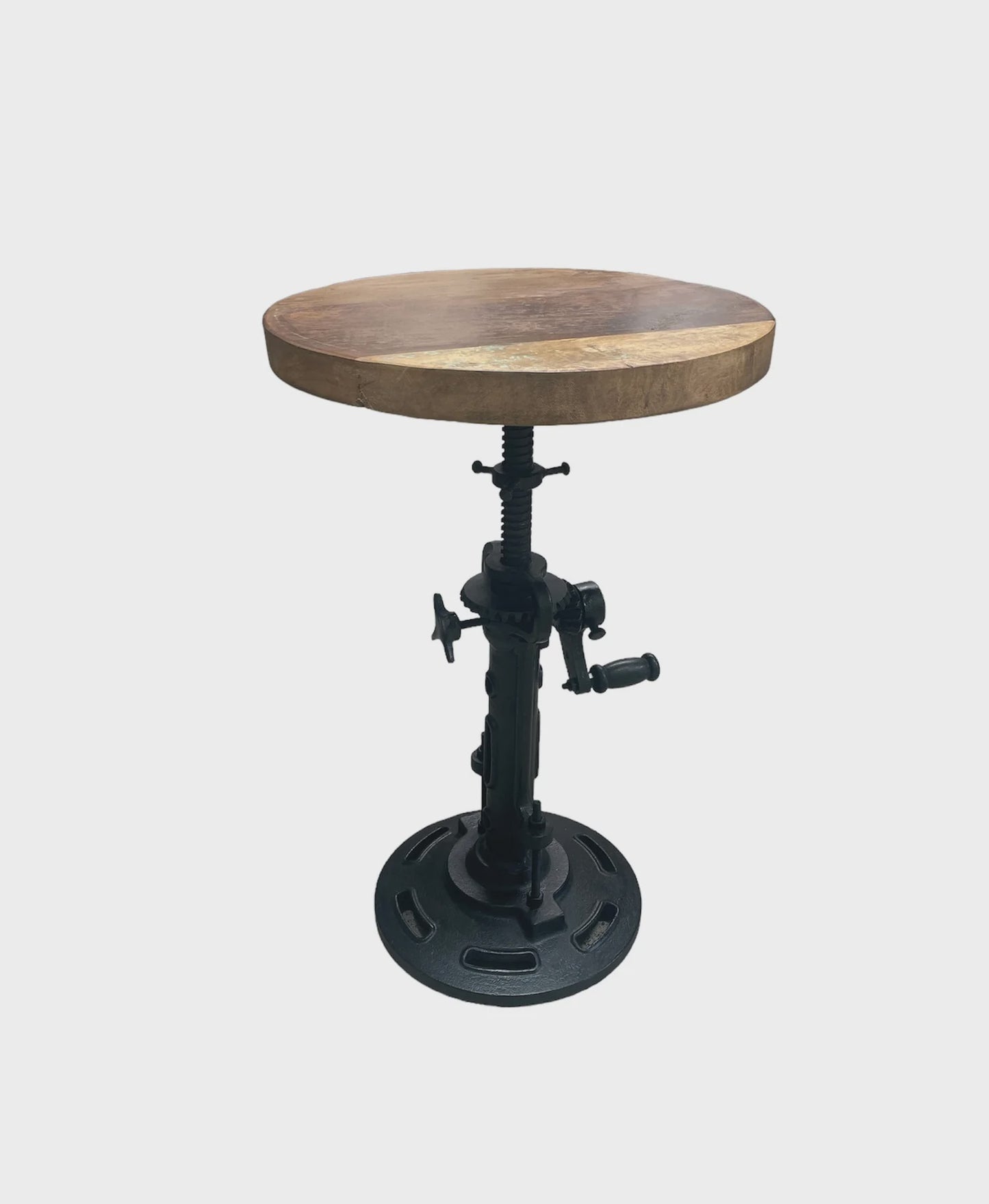 Industrial Crank Side Table