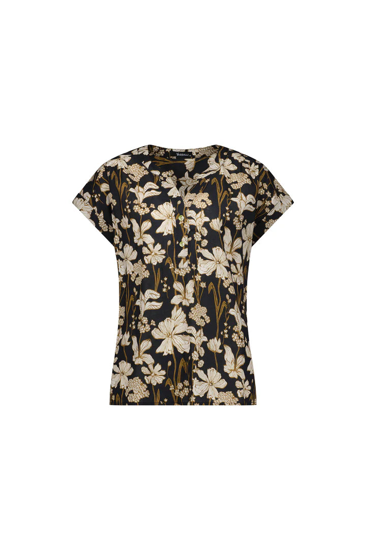 Vassalli Printed Dropped Shoulder Top