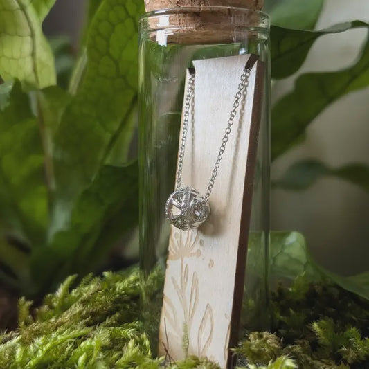 Twisted Ball Sterling Silver Necklace