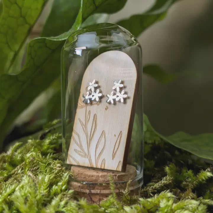 Triple Flower Stainless Steel Studs