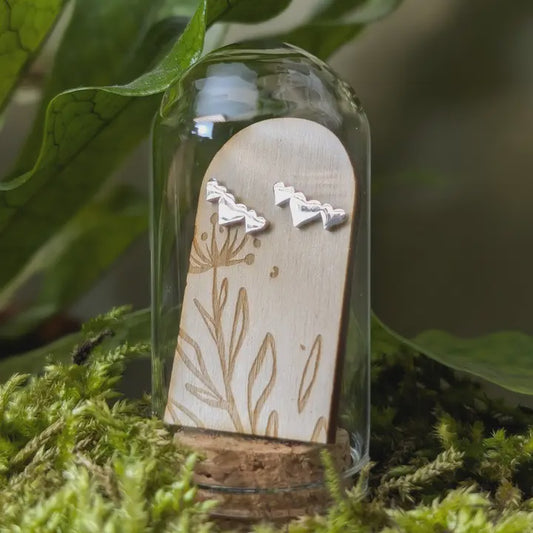 Triple Heart Stainless Steel Studs