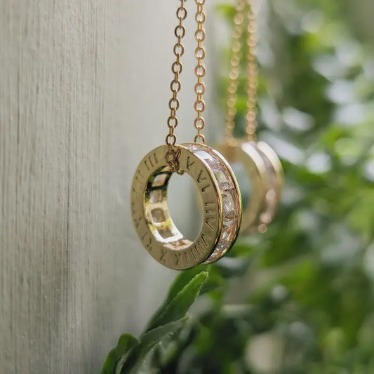 Gold Cubic Zirconia RM Earrings