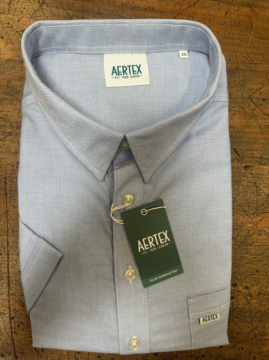 Mens Aertex Shirt -129 Light Blue