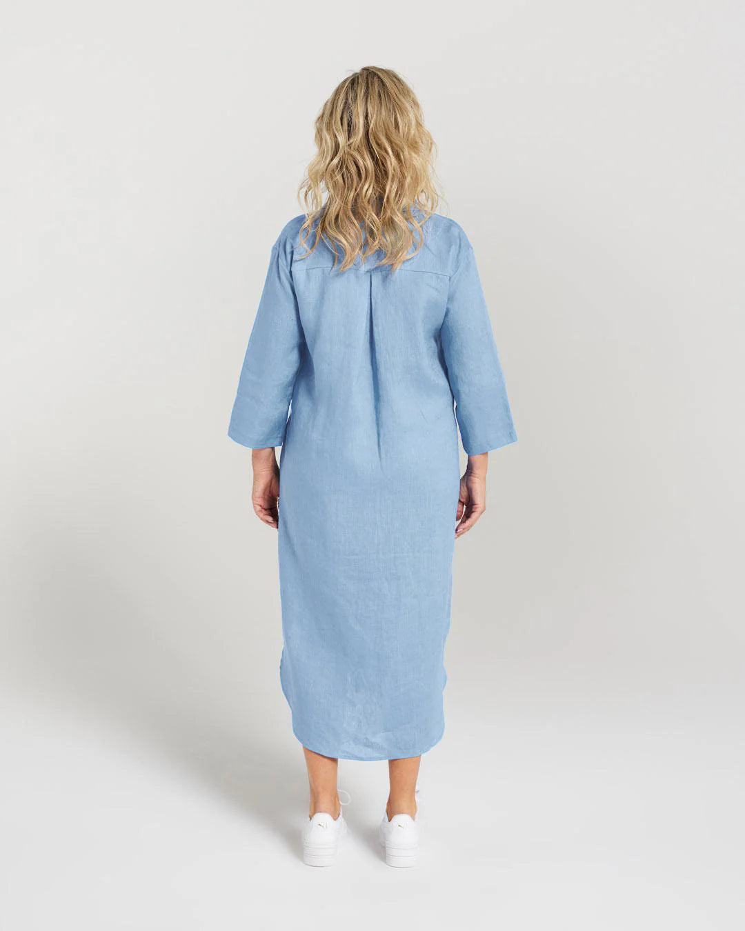 Blackstone Plain Linen Shirt Dress