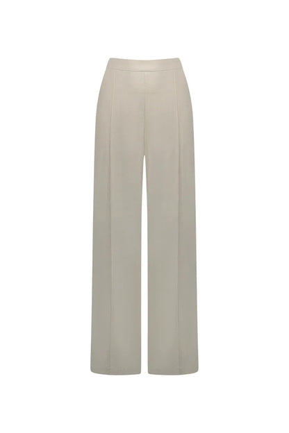 Vassalli Wide Leg Full Length Pant - Natural