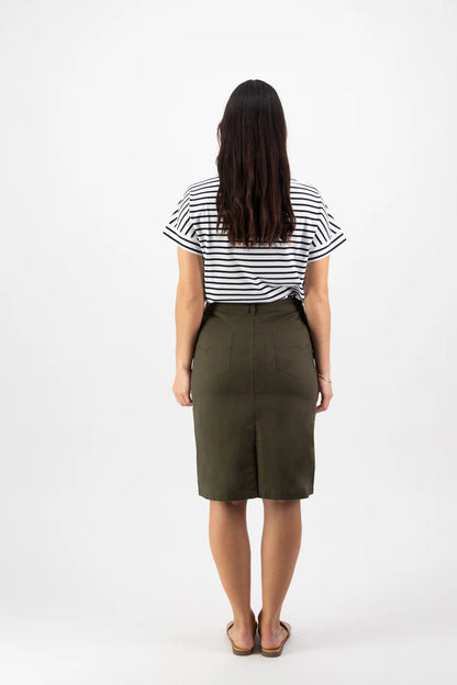 Vassalli Poplin Skirt