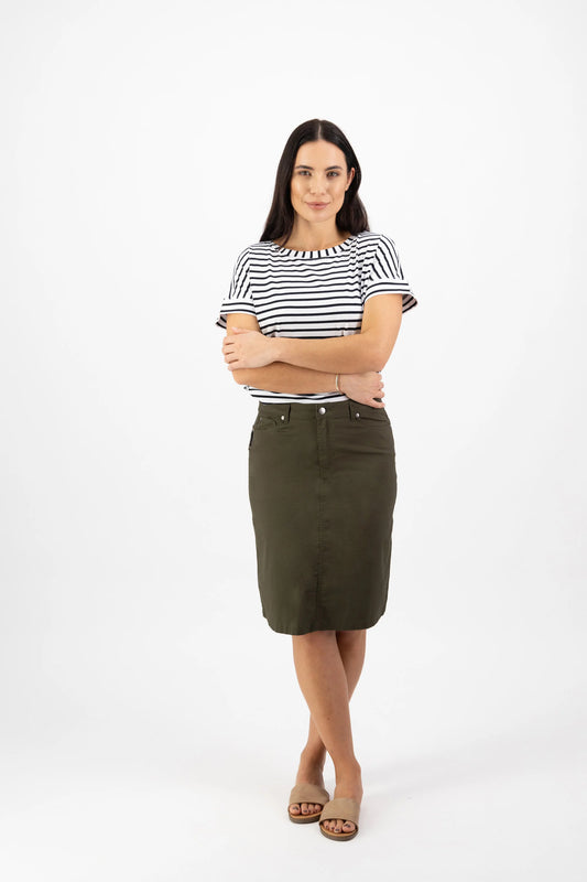 Vassalli Poplin Skirt