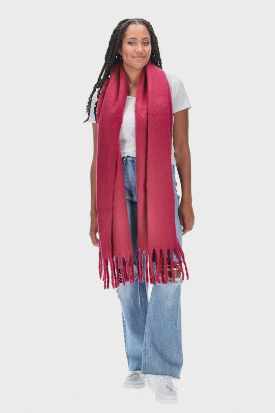 Tassel Scarf Magenta