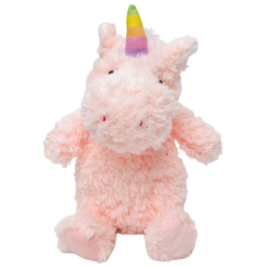 Curly Unicorn Soft Toy Pink & Red 18cm