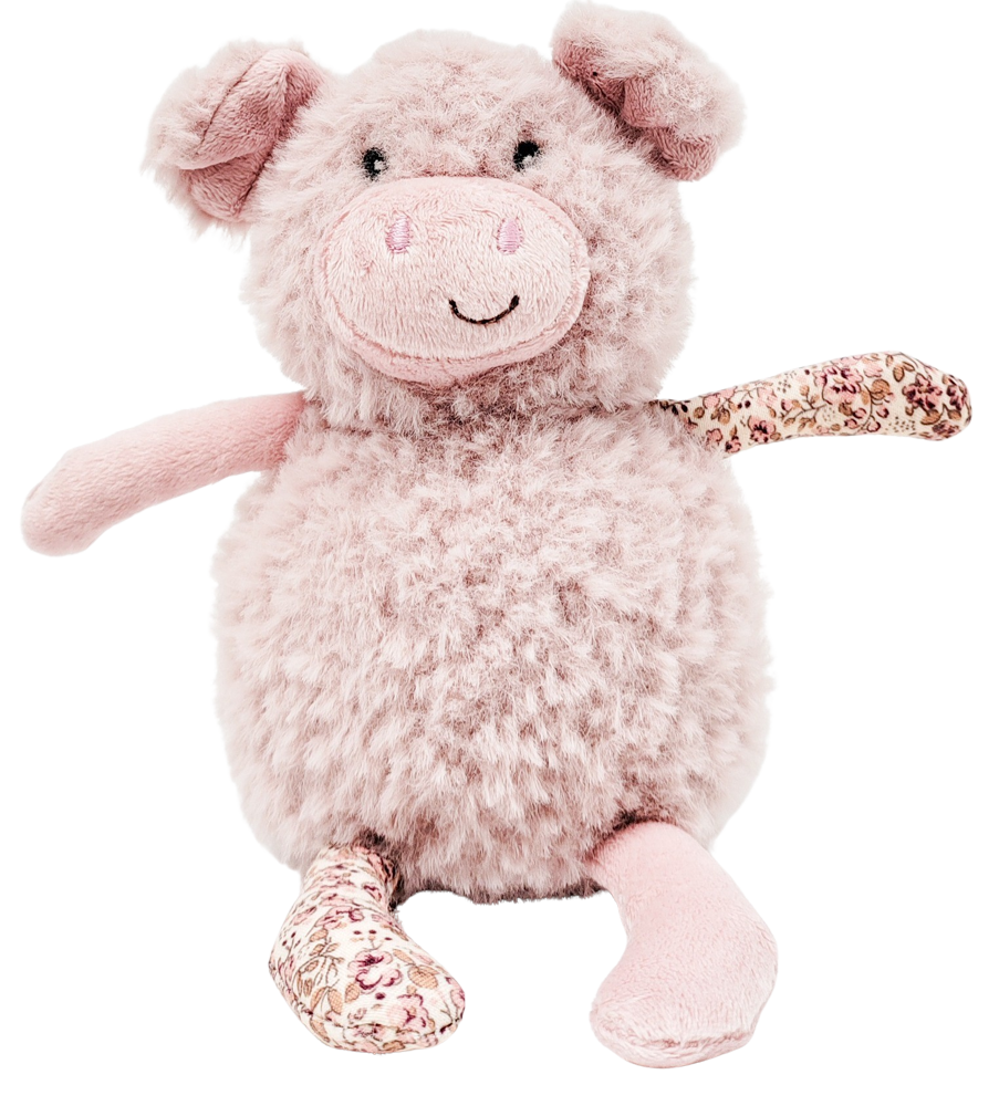 Pig Rattle Pink 17cm