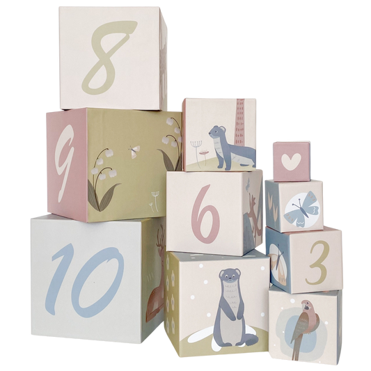 Deer Stacking Cubes Activity Toy Blue &