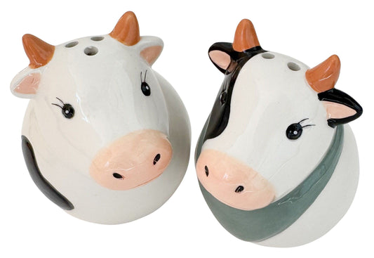 Cow Salt & Pepper Shakers White & Black