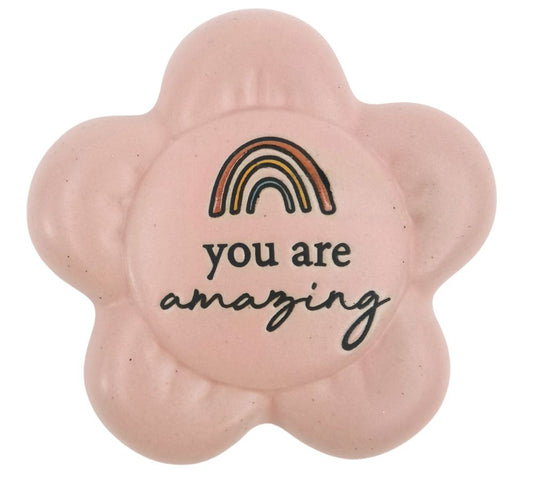 Thank you Heart Stone Pink 8cm