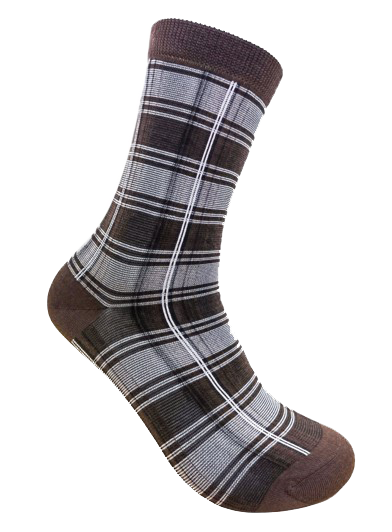 DS - Ladies Merino Crew Plaid Socks