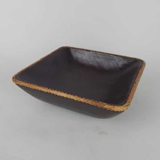 Lombok Wooden Bowl Square 30cm x 30cm x 10cm