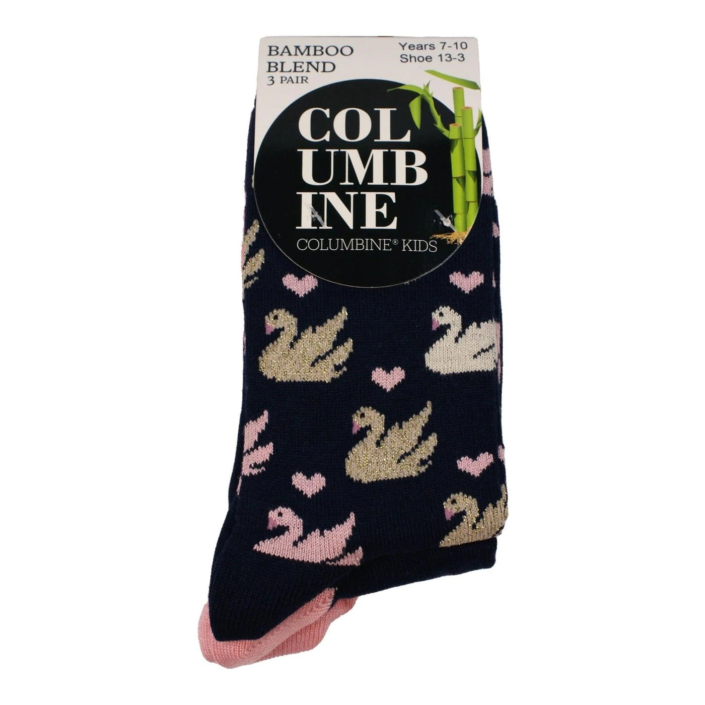 Childrens Bamboo Crew Socks -pkt of 3