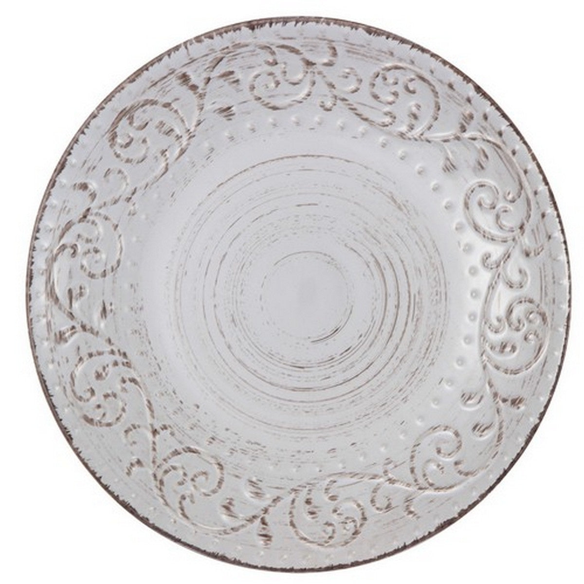 Rustic Fare Dinner Plate- Cream