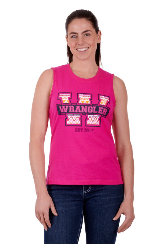 Wrangler- Womans Cecilia Tank- Pink